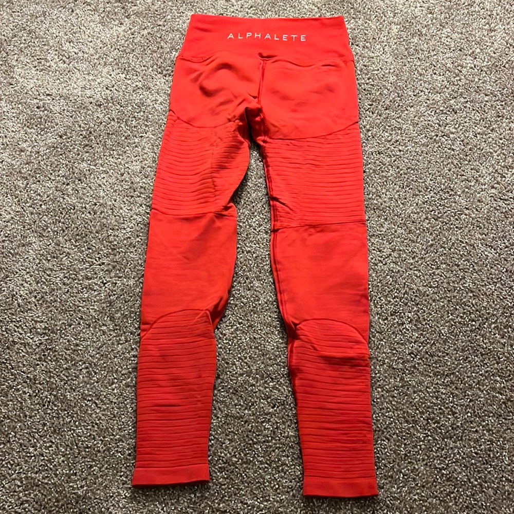 S Alphalete Red OG Revival Leggings